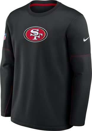 Nike San Francisco 49ers Sideline Coaches Nike Mens Therma-FIT NFL Long-Sleeve T-Shirt in Black | 03BR048Y9B-MXW