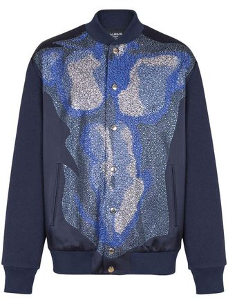 Balmain Jack met trompe loeil-print - Blauw