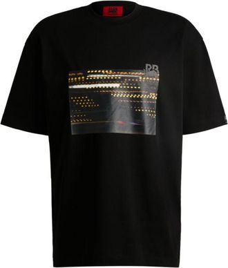 HUGO BOSS x RB cotton-jersey T-shirt with racing print
