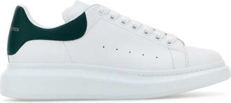 Alexander McQueen White Green Leather Sneakers