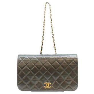 Chanel Pre-owned Vintage Schoudertas - Dames - Pre-owned - Zwart - Maat: ONE Size Leer