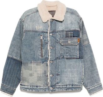 Musium Div. Giacca denim con ricamo - Blu