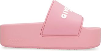 Givenchy Logoed Rubber Platform Slides