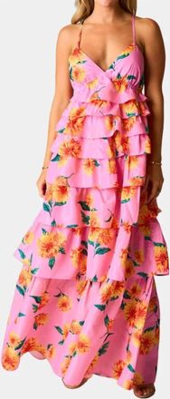 BuddyLove Callie Tiered Maxi Dress In Multi Color