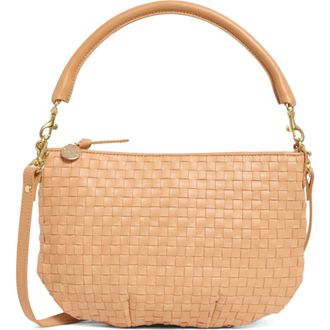 Clare Vivier Petit Moyen Woven Messenger Bag in Bisque Woven Checker at Nordstrom