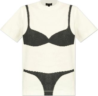 Marc Jacobs T-shirt met print - Dames - T-shirts - Wit - XS - Katoen - Tops