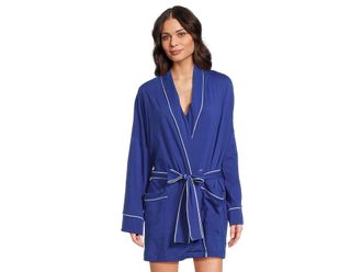 Skin Carlotta Robe Womens Pajama Blue Tea : 5 (XXL), Cotton/Jersey