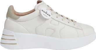 Hogan White Rebel H564 Mutton Leather-Blend Sneakers