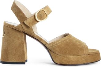 Valentino Fawcette platform crust leather sandals