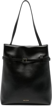 Manu Atelier Tassen, Dames, Zwart, ONE Size, Leer, Tote du Jour