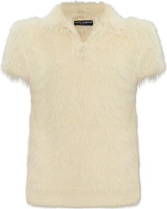 Dolce & Gabbana Maglioncino a maniche corte - - Knitwear - Uomo - Beige - M