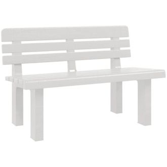 vidaXL Panchina da Giardino Bianca 110x52x71 cm in Polipropilene vidaXL