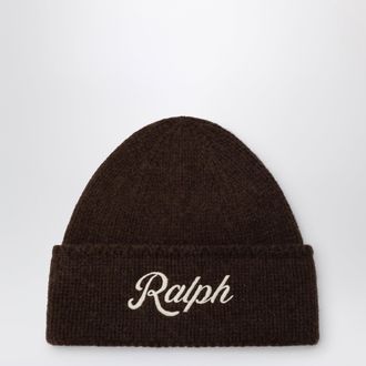 Polo Ralph Lauren Berretto marrone in misto lana