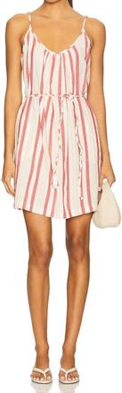 bobi Scoop Neck Cami Mini Dress In Multi Stripe