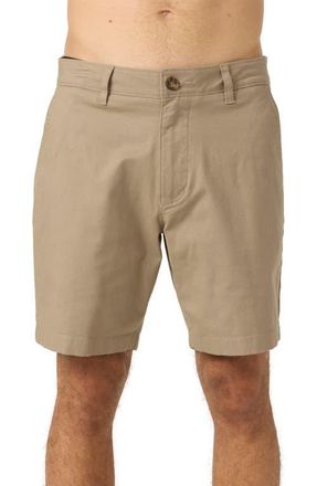 O'Neill Jay Stretch Cotton Shorts in Khaki at Nordstrom, Size 38