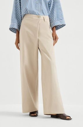 Brunello Cucinelli Loose Wrapped trousers in Sand at Nordstrom, Size 48 It