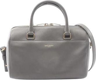 Saint Laurent Pre-owned Vintage Handbag - Dames - Vintage Handtas - Grijs - ONE Size - Leer - Vintage