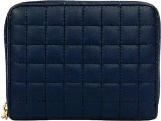 Celine Navy Leather Wallet (Bi-Fold) (Pre-Owned)