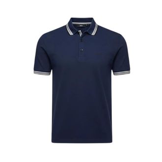 HUGO BOSS Hugo, Polo Shirts, male, Blue, Size: 2XL Regular Fit Piqu&eacute; di Cotone Sportivo