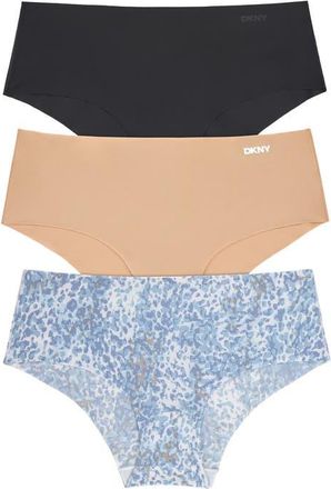 DKNY Litewear Cut Anywear 3-Pack Hipster Panties in Bkglwildsr at Nordstrom, Size X-Large