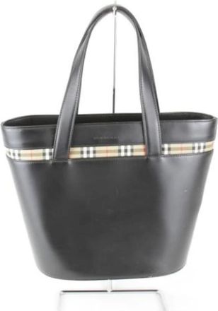 Burberry Pre-owned Tote Bags, female, Black, Size: ONE SIZE Pre-owned Leather handbags
