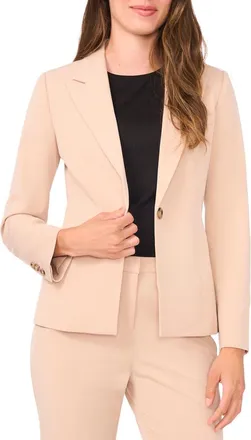 Halogen Clean One-Button Blazer in Nomad Camel at Nordstrom Rack, Size 14P