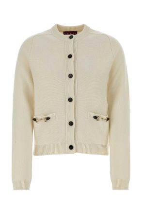 Gucci Ivory Wool Blend Cardigan