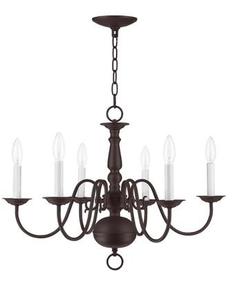 Livex Lighting Williamsburgh 6-Light Bronze Chandelier