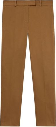 Brooks Brothers Klassieke katoenen chino - Dames - Chinos - Bruin - M - Katoen - Broeken