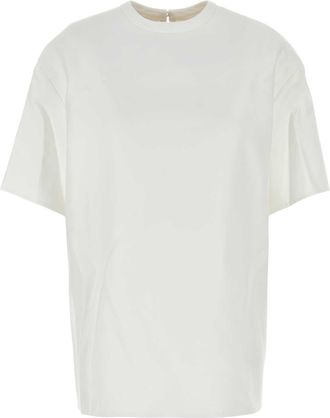 Valentino Garavani Womens White Cotton Blend T-shirt - Size X-Small