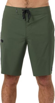 O'Neill Hyperfreak Tech Solid Board Shorts in Dark Olive at Nordstrom, Size 34