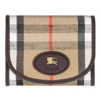 Burberry Wallets & Cardholders, female, Brown, Size: ONE SIZE Highlands Coated Canvas Wallet