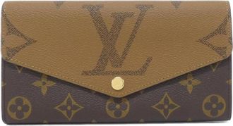 Louis Vuitton Monogram Marron Coated Canvas Long Bill Wallet (Tri-Fold) (Pre-Owned)