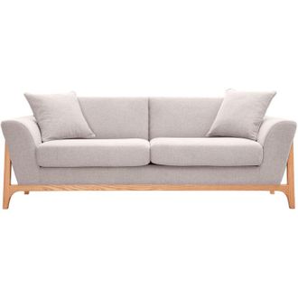 Miliboo Divano scandinavo 3 posti beige e frassino ASAKO