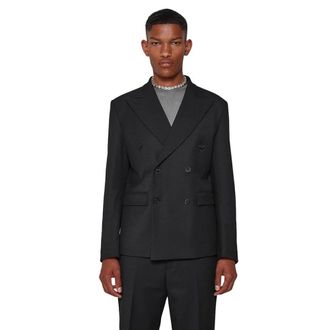 Misbhv Misbhv, Jassen, Heren, Zwart, L, Dubbel Breasted Zwarte Blazer