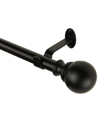 Elrene Cordelia Single Curtain Rod With Globe Ball Finial
