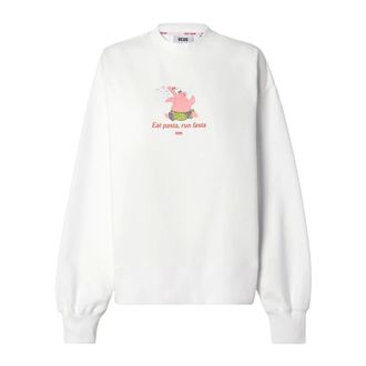 GCDS Gcds, Dames, Sweatshirts & Hoodies, Wit, Maat: XS Katoen