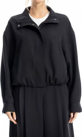Max Studio Bubble Hem Jacket in Black at Nordstrom Rack, Size X-Large
