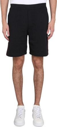 Alexander McQueen Alexander MC Queen Bermuda Shorts mit Selvedge Logo Band