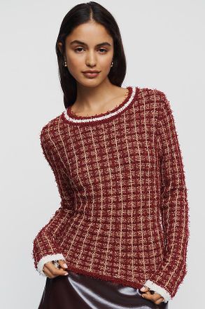 endless rose Textured Crew Neck Sweater