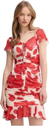 Gaud&igrave; Ruched Mini Jurk - Dames - Korte kleedjes - Veelkleurig - S - Polyester - Kleedjes