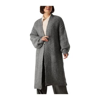 Y.A.S Y.a.s, Truien & Vesten, Dames, Grijs, M, Yasdally LS Lange Gebreide Cardigan