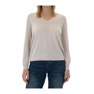 A|X Armani Exchange Duifgrijze Trui - Dames - V-hals truien - Grijs - S - Truien & Vesten