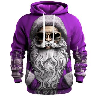 Generic Mens Christmas Hoodie Sweatshirt Santa Festive Sweatshirt Funny Christmas Jumpers Mens Christmas Print Hooded Long Sleeve Hoodie Top Xmas Party Hooded