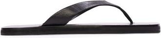 Black Suede Studio Bae Flip Flop Sandal in Black Leather at Nordstrom, Size 38