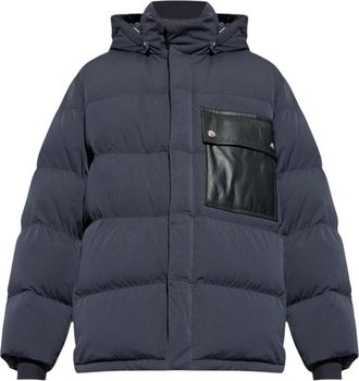 Bottega Veneta Navy Blue Hood Down Jacket