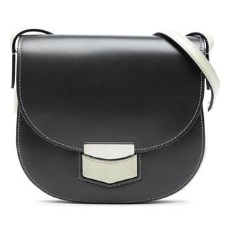 Celine Tweedehands Kleine Bicolor Glanzend Kalfsleer Trotteur Schoudertas