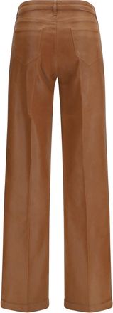 L'agence Womens Clayton Coated Wide Leg Jeans Light Cognac Cotton; Elastane; Spandex