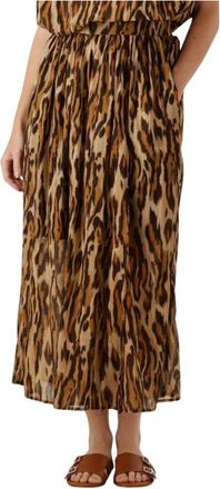 Louizon Paisible Midi Rok - Dames - Midirokken - Bruin - XS - Rokken