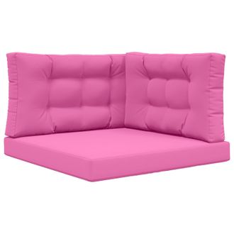 vidaXL Coj&iacute;n Para Sof&aacute; De Exterior 3 Pcs Rosa Poli&eacute;ster Vidaxl